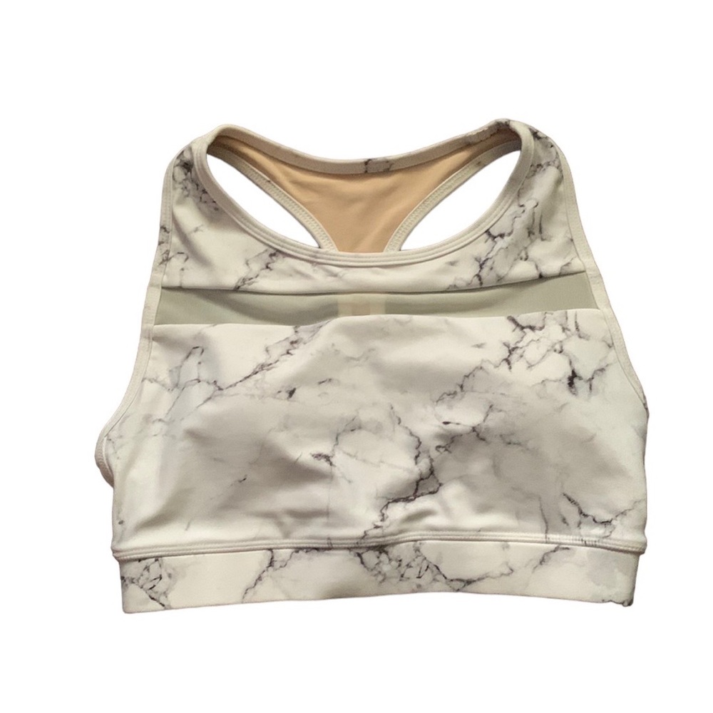 NWOT Buffbunny White Marble Nova Sports Bra/Crop top - Picture 1 of 5